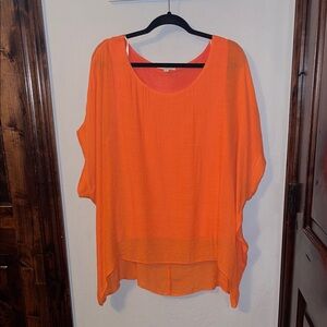 Umgee Vibrant Orange Women's Blouse